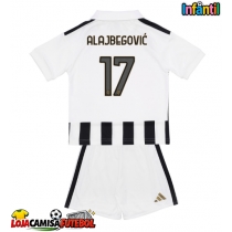 Camisa de Futebol Juventus Kerim Alajbegovic #17 Equipamento Principal Infantil 2026-27 Manga Curta (+ Calças curtas)